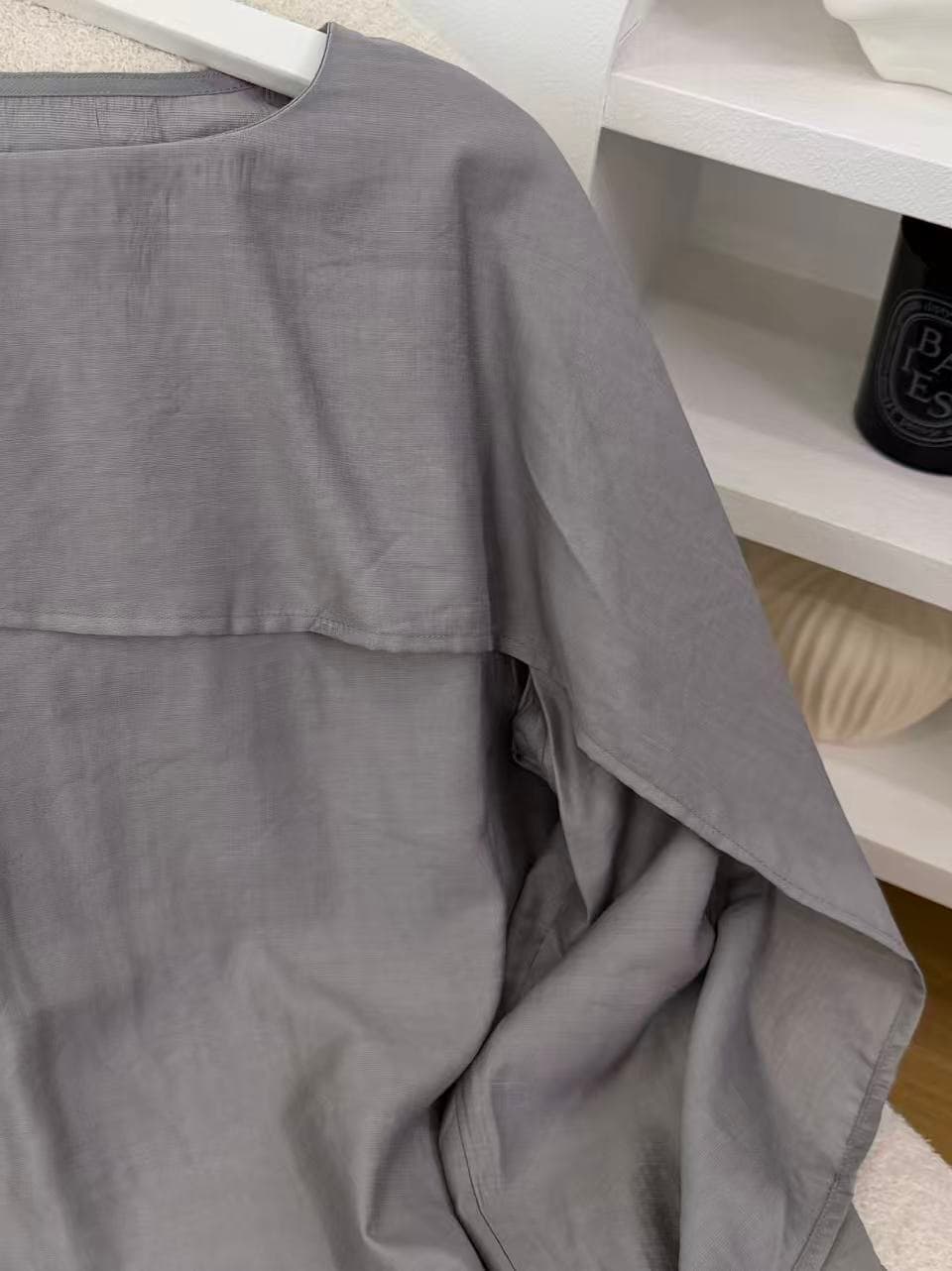 Asymmetric Ruffle Collar Blouse