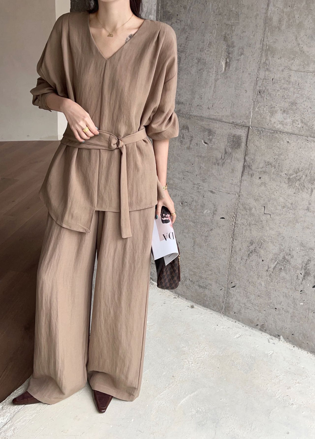 Minimalist Belted Suit