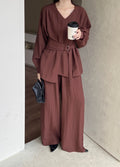 Minimalist Belted Suit