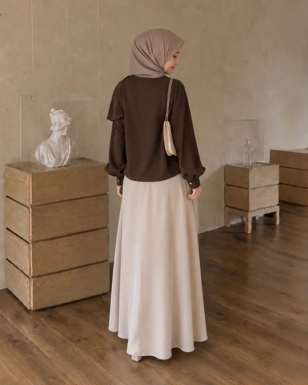 Asymmetric Ruffle Collar Blouse