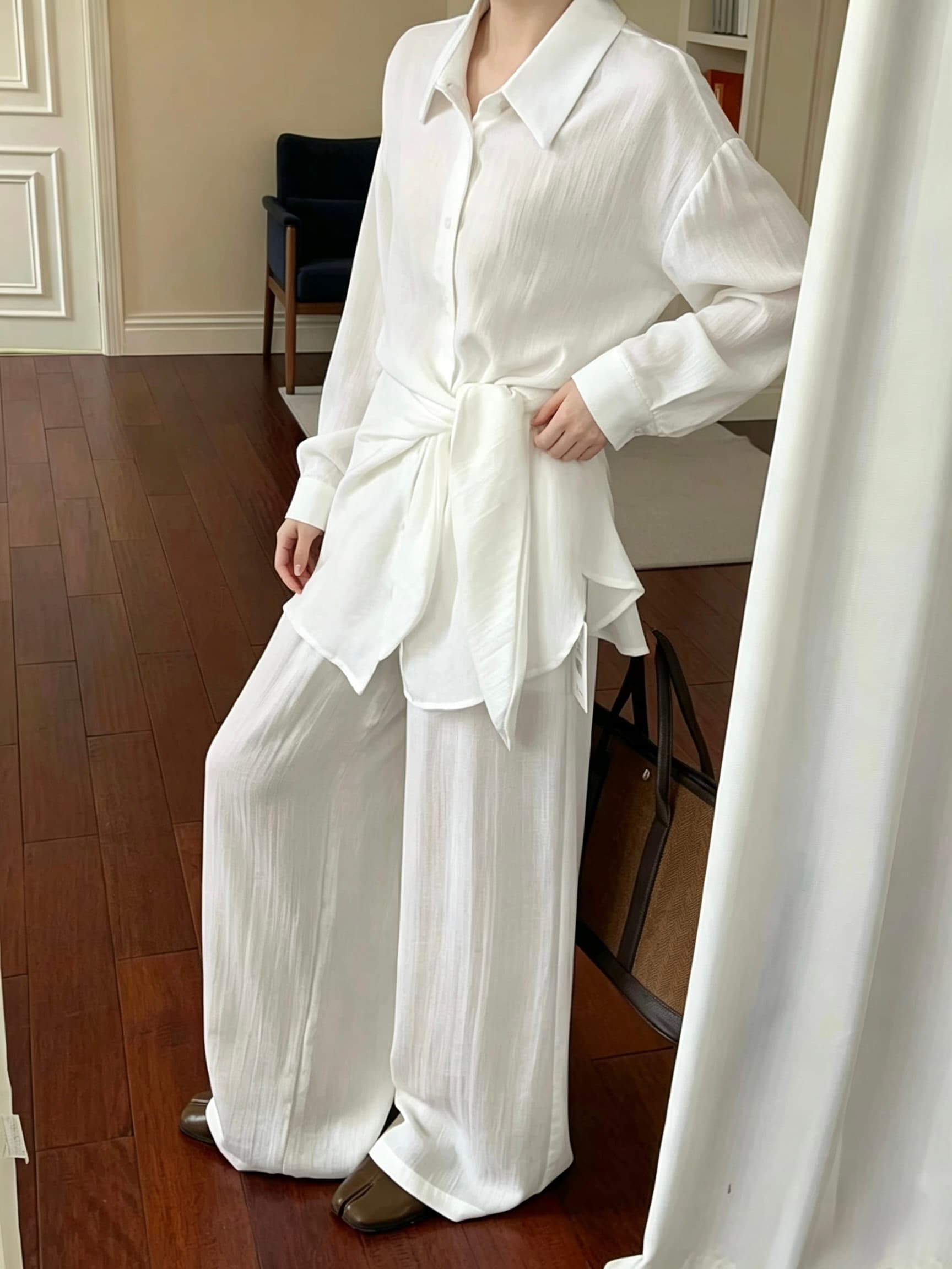 Tie-Waist Tencel Linen Relaxed Set