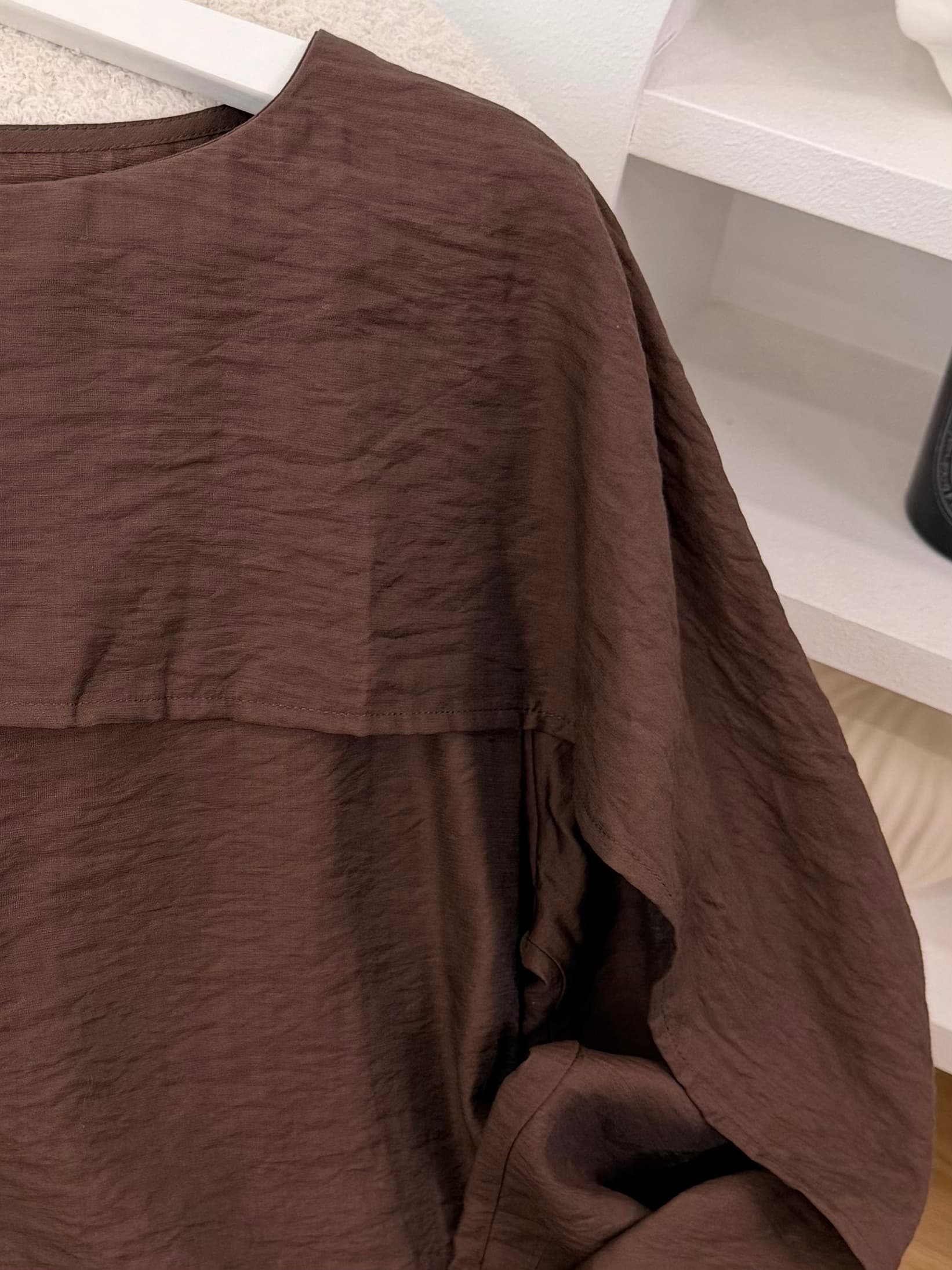 Asymmetric Ruffle Collar Blouse