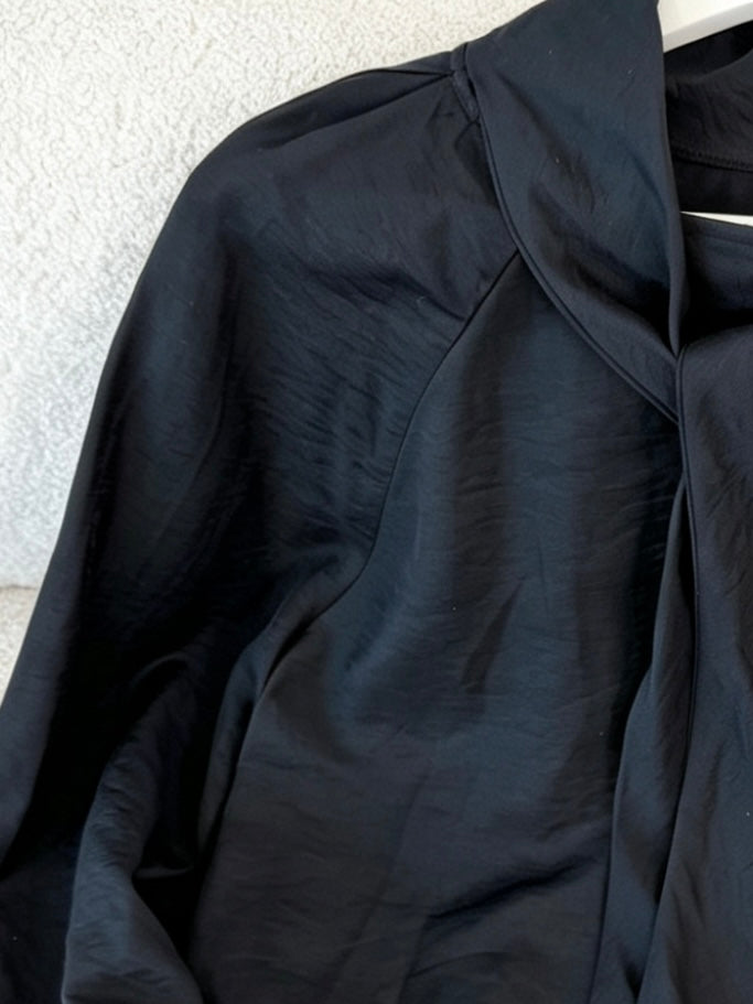 Scarf-Neck Tie Blouse