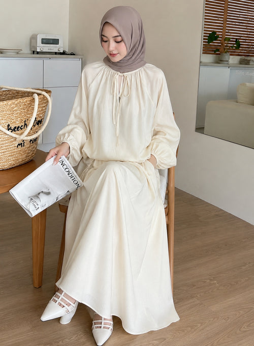 Flowy Tie Long Skirt Set