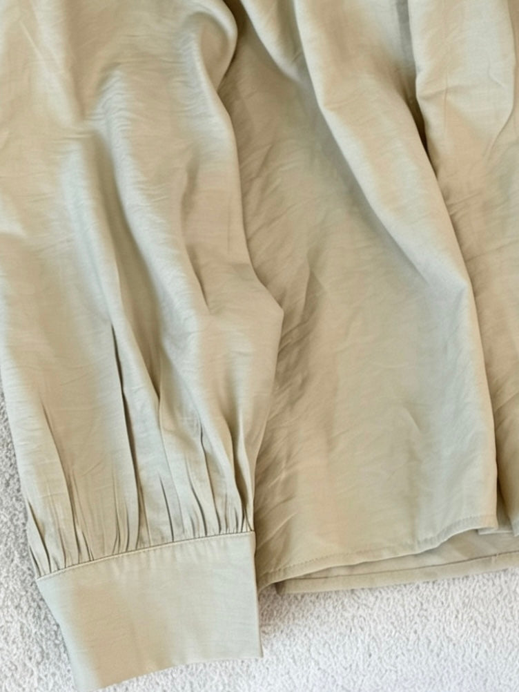 Scarf-Neck Tie Blouse