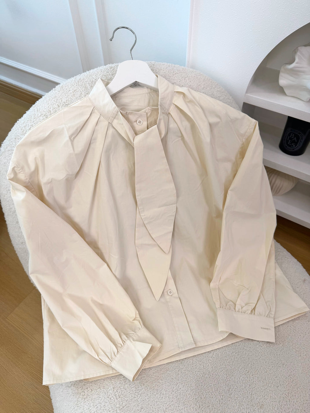 Tie-Neck Long Sleeve Blouse