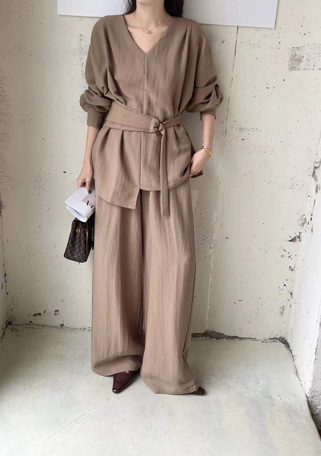 Minimalist Belted Suit
