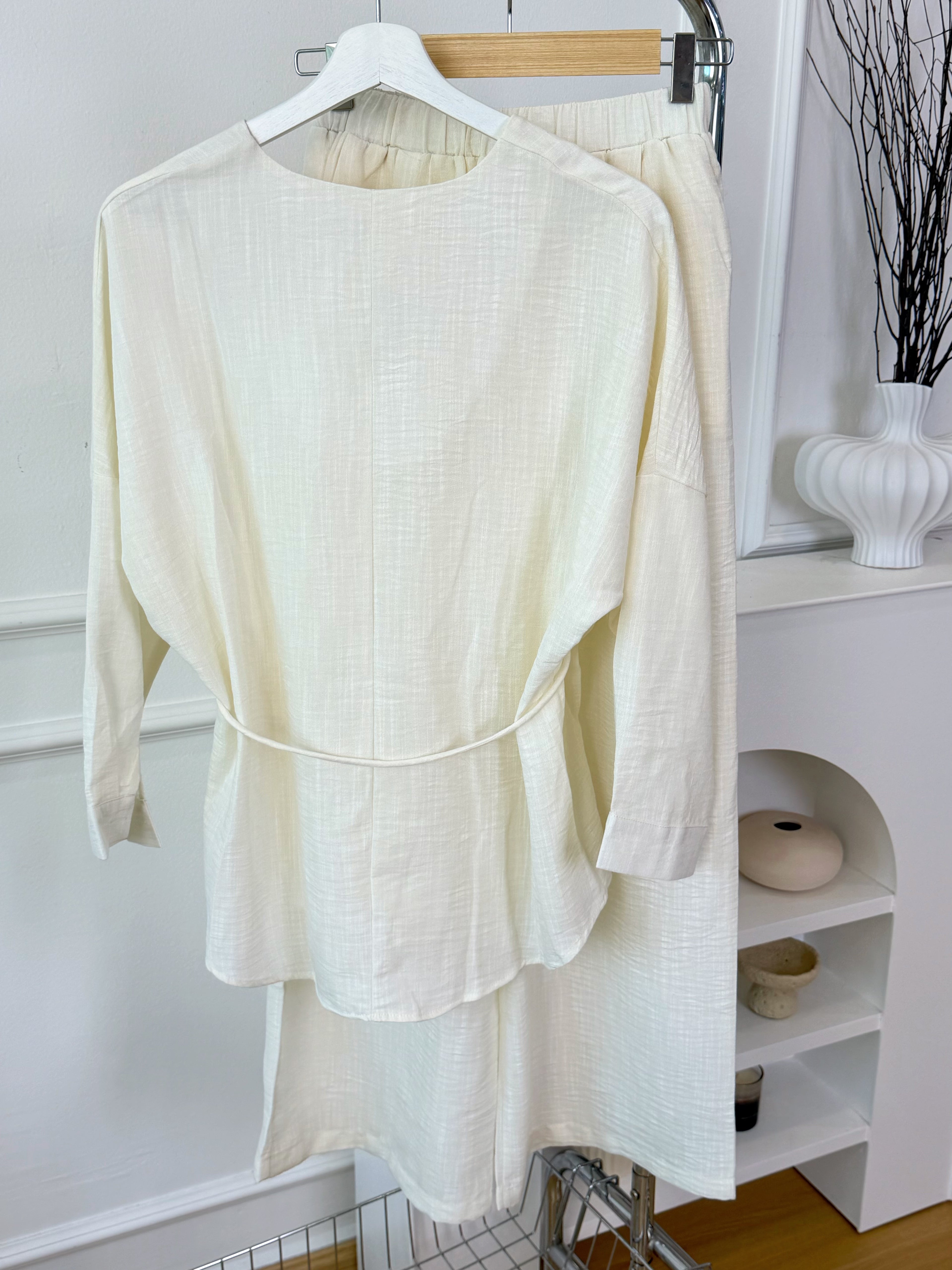 V-Neck Tie-Waist Set