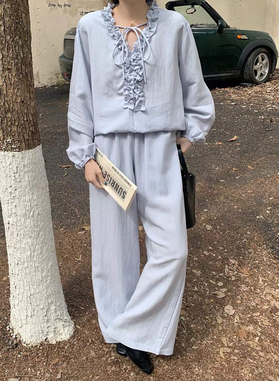 Ruffle Collar Tie Set