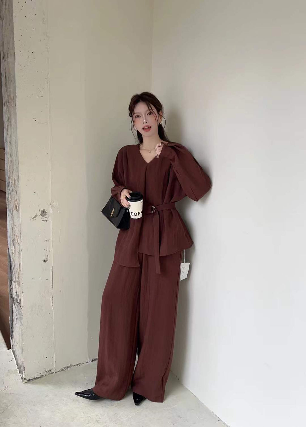 Minimalist Belted Suit