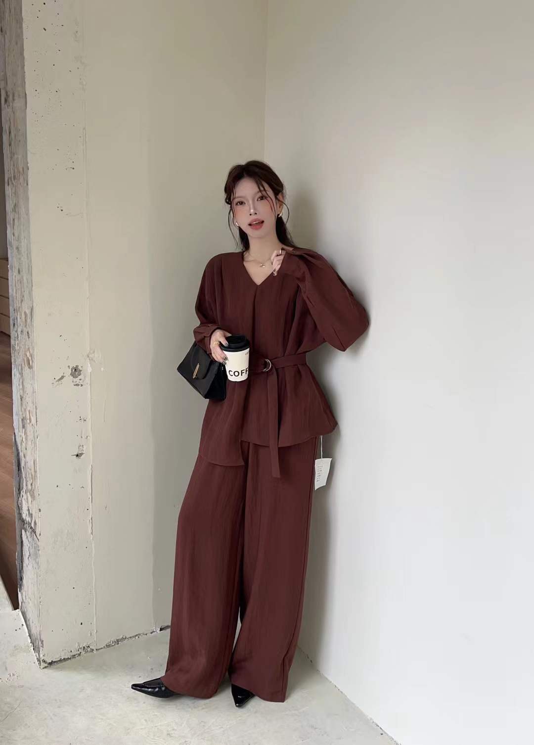 Minimalist Belted Suit